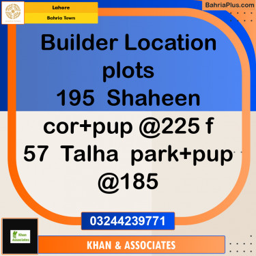 Residential Plot for Sale in Bahria Town, Lahore - (BP-296517)