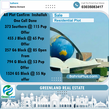 Residential Plot for Sale in Bahria Orchard, Lahore - (BP-296536)