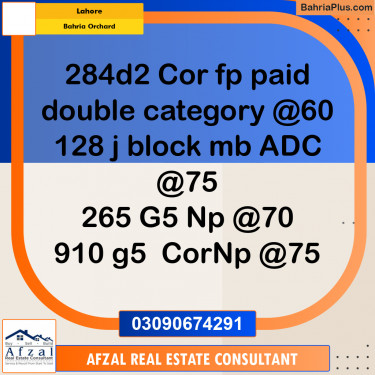 Residential Plot for Sale in Bahria Orchard, Lahore - (BP-296572)