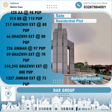 Residential Plot for Sale in Bahria Town, Lahore - (BP-296580)