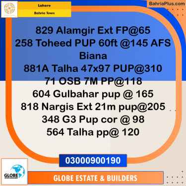Residential Plot for Sale in Bahria Town, Lahore - (BP-296586)