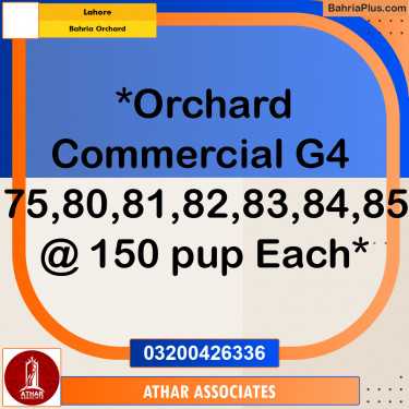 5 Marla Commercial Plot for Sale in Bahria Orchard, Lahore - (BP-296966)
