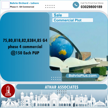 5 Marla Commercial Plot for Sale in Phase 4 - G4 Commercial -  Bahria Orchard, Lahore - (BP-297104)