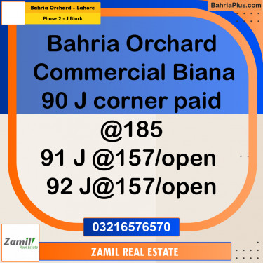 4 Marla Residential Plot for Sale in Phase 2 - J Block -  Bahria Orchard, Lahore - (BP-297125)