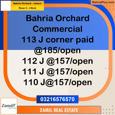 4 Marla Residential Plot for Sale in Phase 2 - J Block -  Bahria Orchard, Lahore - (BP-297126)