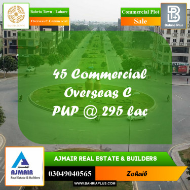 5.33 Marla Commercial Plot for Sale in Overseas C Commercial -  Bahria Town, Lahore - (BP-297181)