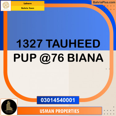 Residential Plot for Sale in Bahria Town, Lahore - (BP-297253)