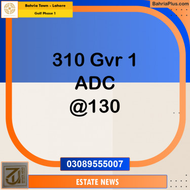 Residential Plot for Sale in Golf Phase 1 -  Bahria Town, Lahore - (BP-297283)