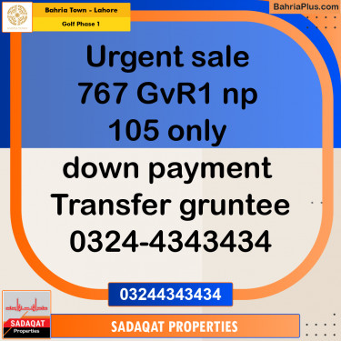 10 Marla Residential Plot for Sale in Golf Phase 1 -  Bahria Town, Lahore - (BP-297555)