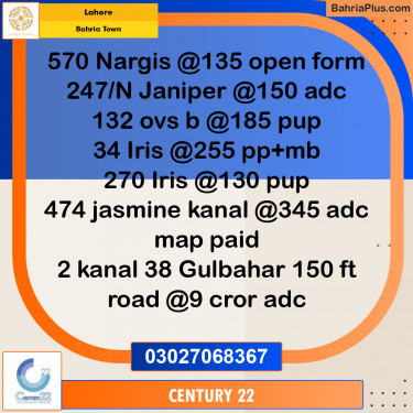 Residential Plot for Sale in Bahria Town, Lahore - (BP-297716)