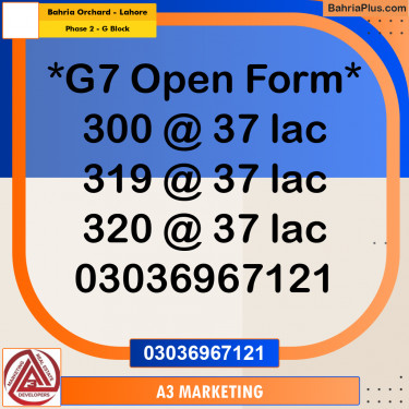 5 Marla Residential Plot for Sale in Phase 2 - G Block -  Bahria Orchard, Lahore - (BP-297773)