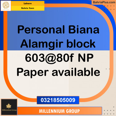 Residential Plot for Sale in Bahria Town, Lahore - (BP-297953)
