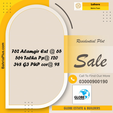 Residential Plot for Sale in Bahria Town, Lahore - (BP-297974)