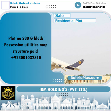 5 Marla Residential Plot for Sale in Phase 2 - G Block -  Bahria Orchard, Lahore - (BP-298000)