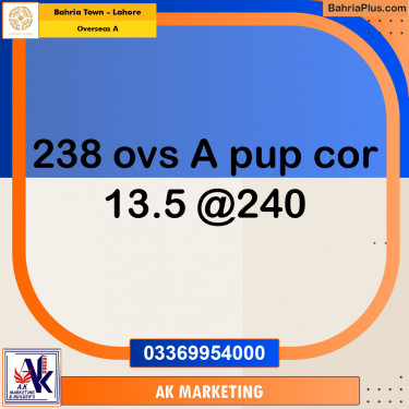 13.5 Marla Residential Plot for Sale in Overseas A -  Bahria Town, Lahore - (BP-298024)