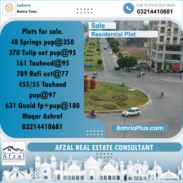 Residential Plot for Sale in Bahria Town, Lahore - (BP-298039)