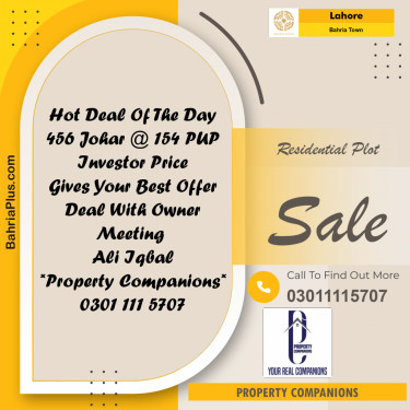 Residential Plot for Sale in Bahria Town, Lahore - (BP-298046)
