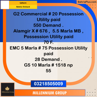 Residential Plot for Sale in Bahria Orchard, Lahore - (BP-298092)