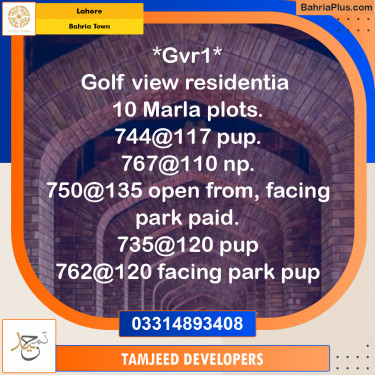 Residential Plot for Sale in Bahria Town, Lahore - (BP-298121)