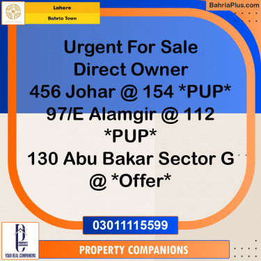 Residential Plot for Sale in Bahria Town, Lahore - (BP-298165)