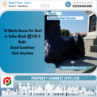 10 Marla Residential House for Rent in Sector F - Talha Block -  Bahria Town, Lahore - (BP-298181)