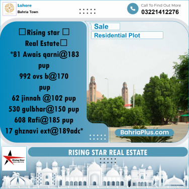 Residential Plot for Sale in Bahria Town, Lahore - (BP-298411)