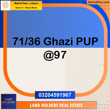 10 Marla Residential Plot for Sale in Sector F - Ghazi Block -  Bahria Town, Lahore - (BP-298483)