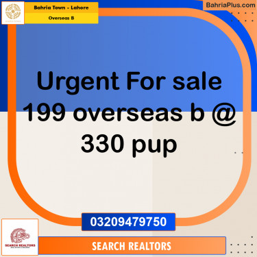 1 Kanal Residential Plot for Sale in Overseas B -  Bahria Town, Lahore - (BP-298636)