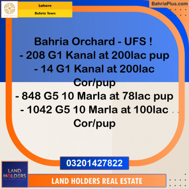 Residential Plot for Sale in Bahria Town, Lahore - (BP-298644)