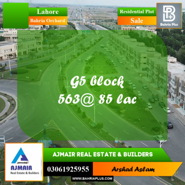 Residential Plot for Sale in Bahria Orchard, Lahore - (BP-298662)