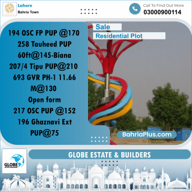 Residential Plot for Sale in Bahria Town, Lahore - (BP-298669)