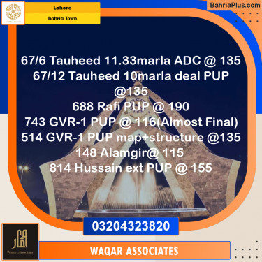 5 Marla Residential Plot for Sale in Bahria Town, Lahore - (BP-298678)