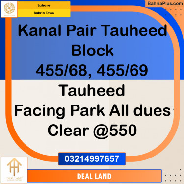 Residential Plot for Sale in Bahria Town, Lahore - (BP-298820)