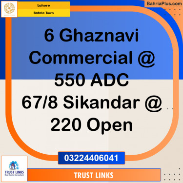 5 Marla Commercial Plot for Sale in Bahria Town, Lahore - (BP-298849)