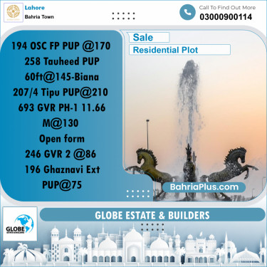 Residential Plot for Sale in Bahria Town, Lahore - (BP-298875)