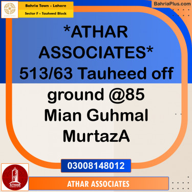 10 Marla Residential Plot for Sale in Sector F - Tauheed Block -  Bahria Town, Lahore - (BP-298929)