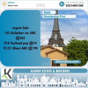 Residential Plot for Sale in Bahria Town, Lahore - (BP-298975)