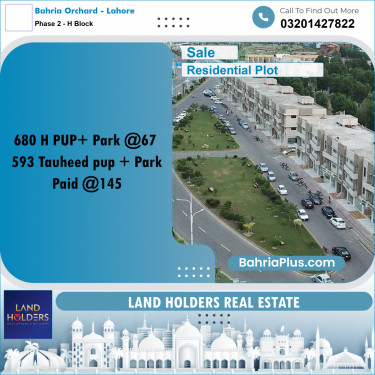 Residential Plot for Sale in Phase 2 - H Block -  Bahria Orchard, Lahore - (BP-299011)