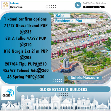 Residential Plot for Sale in Bahria Town, Lahore - (BP-299293)