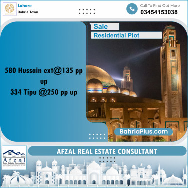 Residential Plot for Sale in Bahria Town, Lahore - (BP-299388)