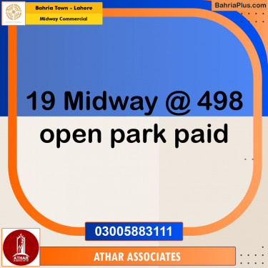 7.33 Marla Commercial Plot for Sale in Midway Commercial -  Bahria Town, Lahore - (BP-299551)