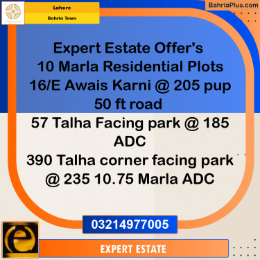 Residential Plot for Sale in Bahria Town, Lahore - (BP-299565)