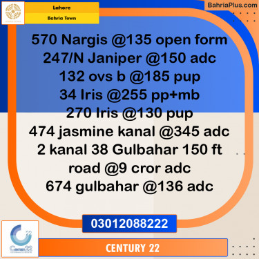 Residential Plot for Sale in Bahria Town, Lahore - (BP-299585)