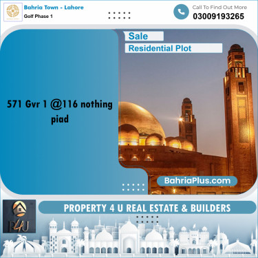 10 Marla Residential Plot for Sale in Golf Phase 1 -  Bahria Town, Lahore - (BP-299609)