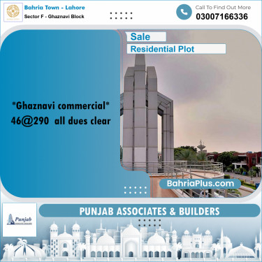 Residential Plot for Sale in Sector F - Ghaznavi Block -  Bahria Town, Lahore - (BP-299709)