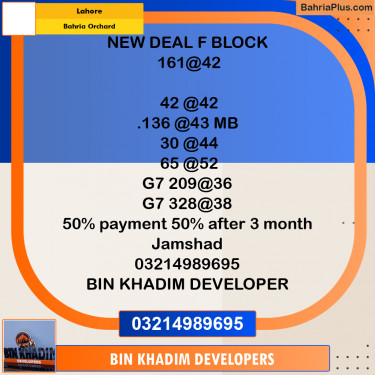 Residential Plot for Sale in Bahria Orchard, Lahore - (BP-299716)