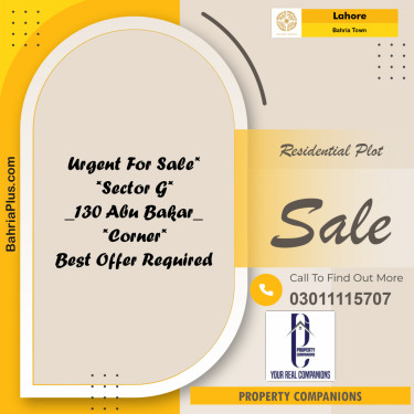 Residential Plot for Sale in Bahria Town, Lahore - (BP-299846)