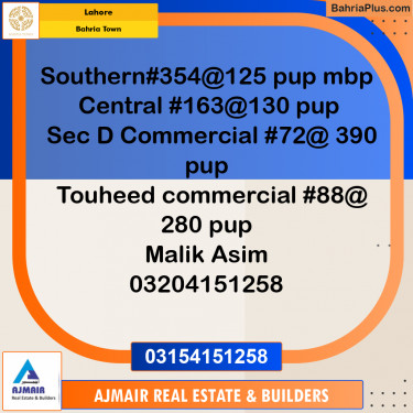 Residential Plot for Sale in Bahria Town, Lahore - (BP-299862)