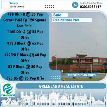 Residential Plot for Sale in Bahria Orchard, Lahore - (BP-300050)