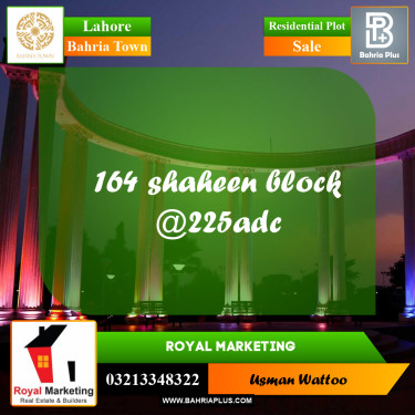 Residential Plot for Sale in Bahria Town, Lahore - (BP-300055)